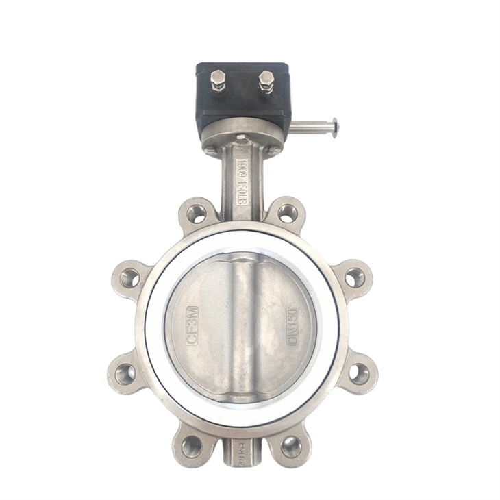 316L Worm Gear Lug Type PTFE Butterfly Valve