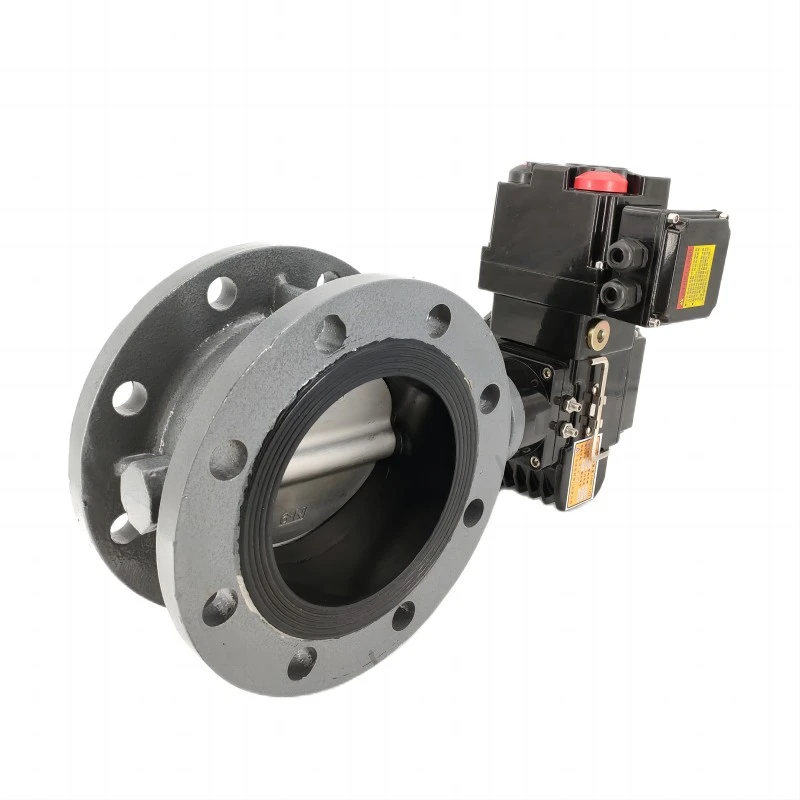 Precision small electric flange butterfly valve show